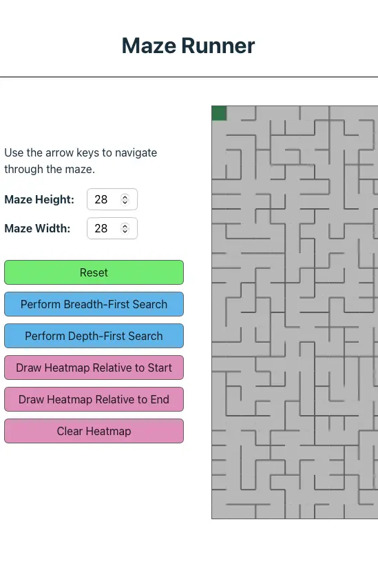 A screenshot
    of Maze Runner